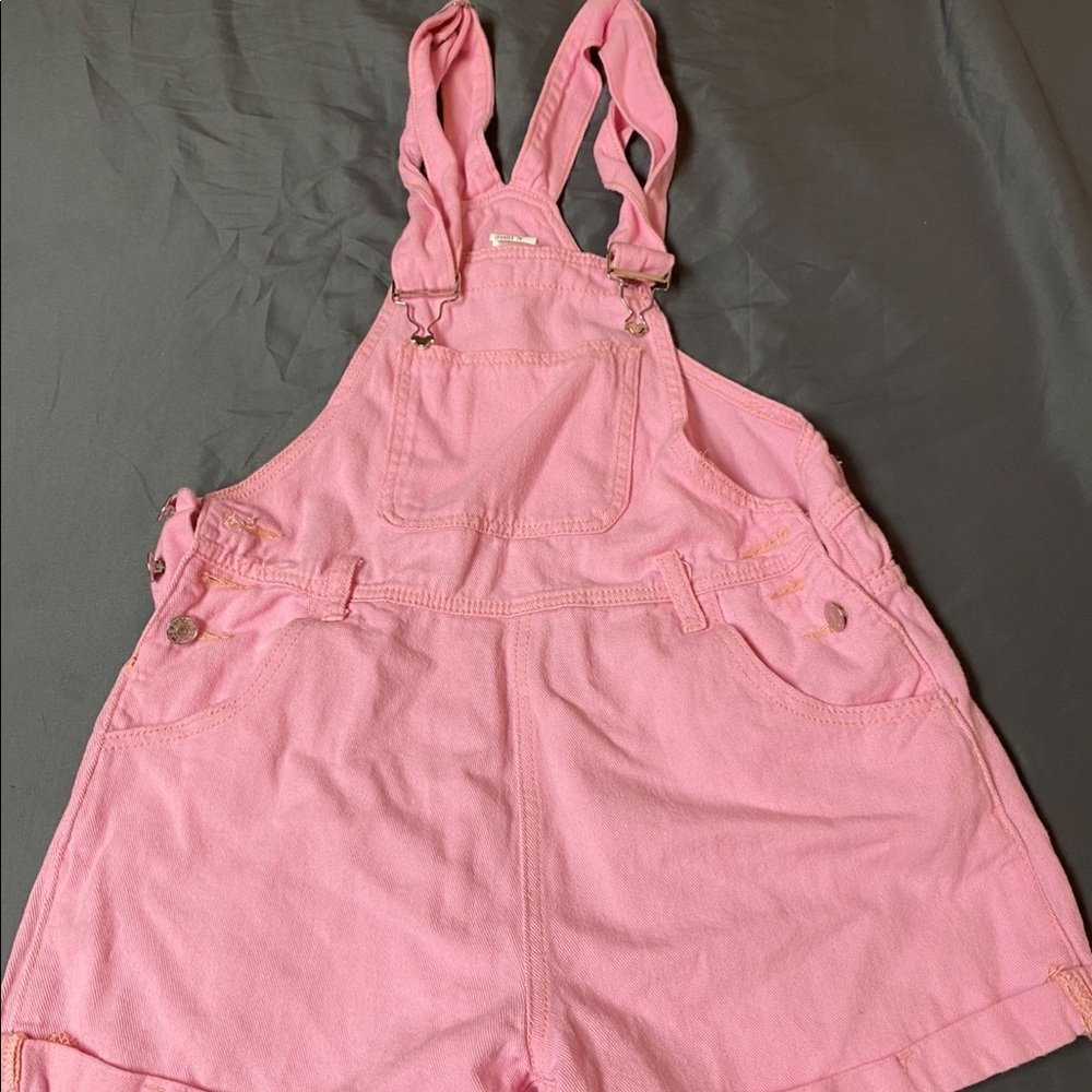 Pink shorts overalls- M